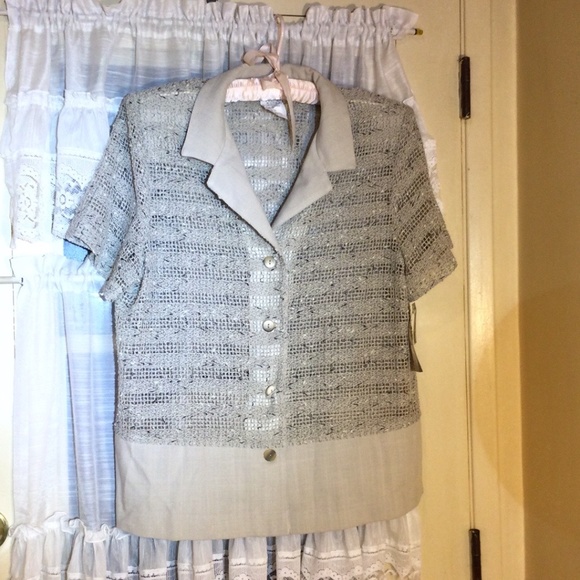 Beautiful Vintage Dress & Button up Top or "Jacket"Set by Jolibel - Picture 1 of 17